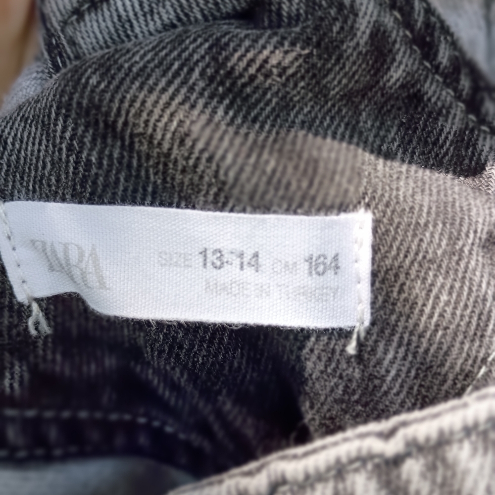 Zara Stylish Two-Toned Black Denim Skate Overalls_13-14 - Picture 4 of 5